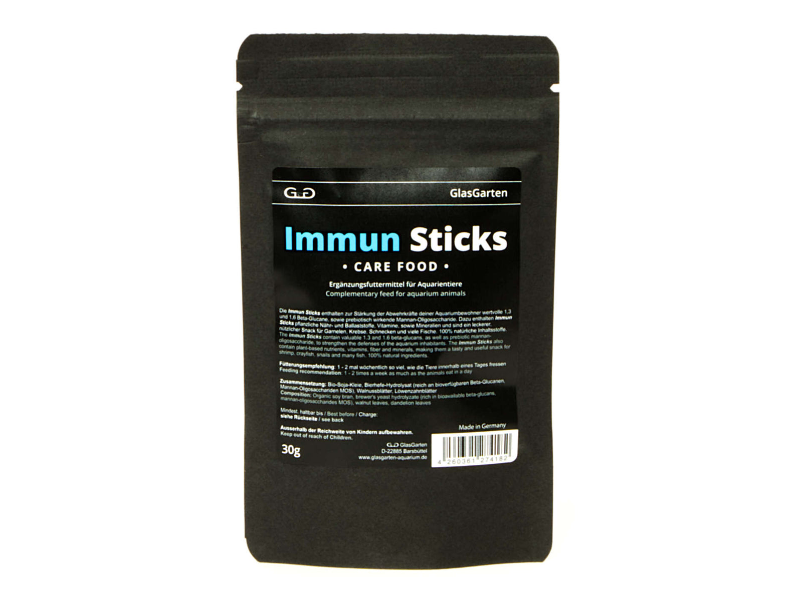 GlasGarten Immun Sticks für Garnelen & Krebse