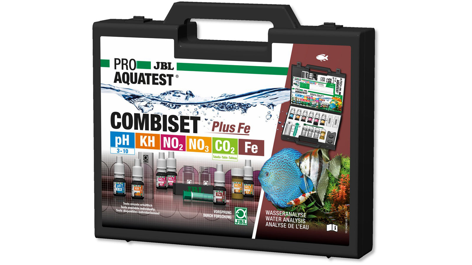 JBL PROAQUATEST COMBISET Plus Fe - GarnelenTv-Shop
Wassertest Set JBL CombiSet Plus Fe für Süßwasser-Aquarien