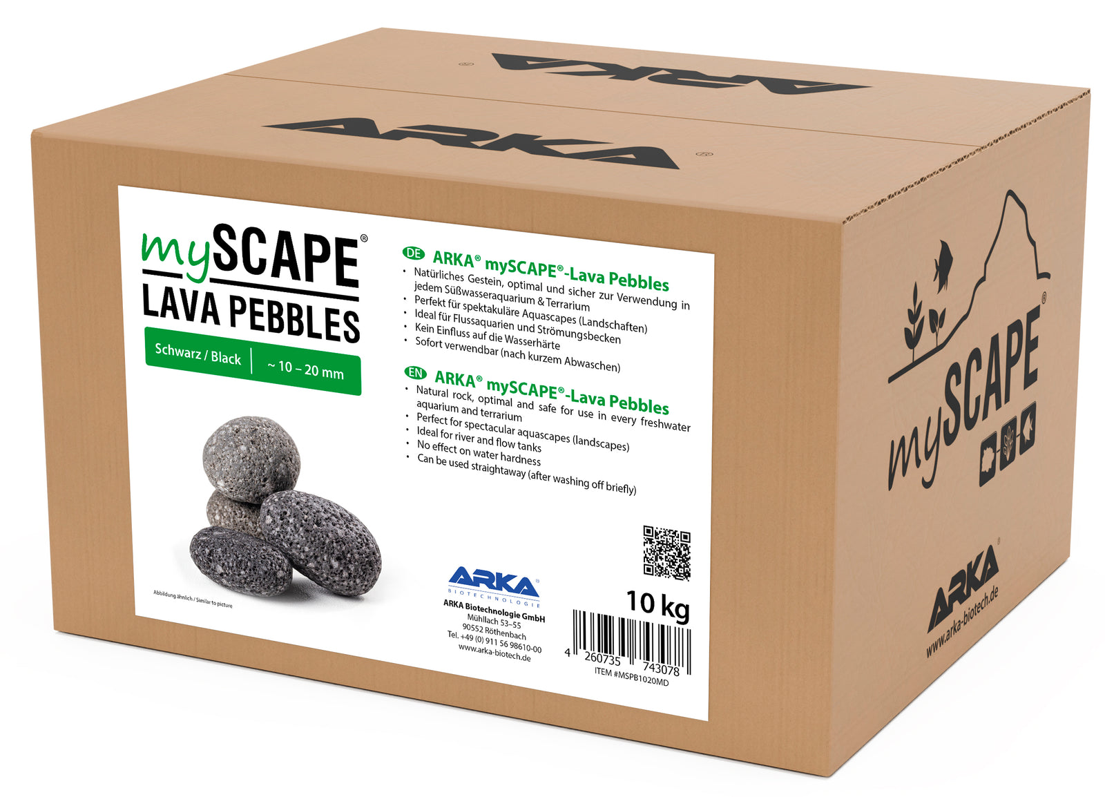 ARKA myScape Lava Pebbles – Natursteine für Aquascaping