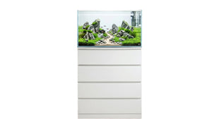 111 Liter Aquarium 70x39,5x40 cm passend für IKEA Kullen mit klarer Glasfront, kompakter Bauform und moderner Optik für Aquaristik im Wohnraum