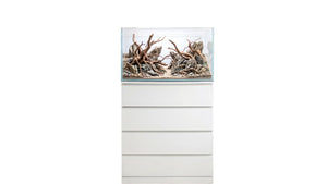 138 Liter Aquarium 70x39,5x50 cm passend für IKEA Kullen mit hoher Glasform, klarer Frontscheibe und moderner Optik für Aquaristik im Wohnraum
