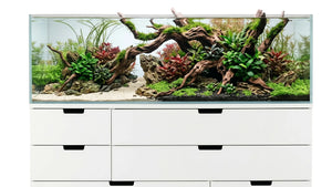 Aquascaping Aquarium mit einem IKEA Unterschrank für Fische