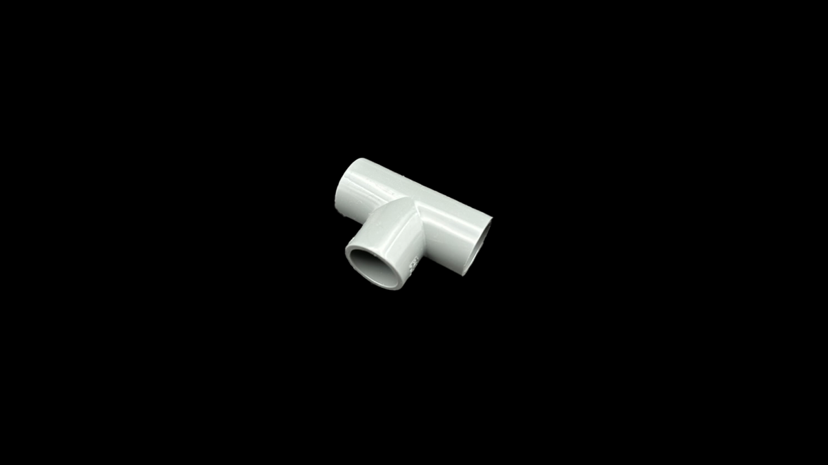 PVC T-Stück Grau für Aquaristik