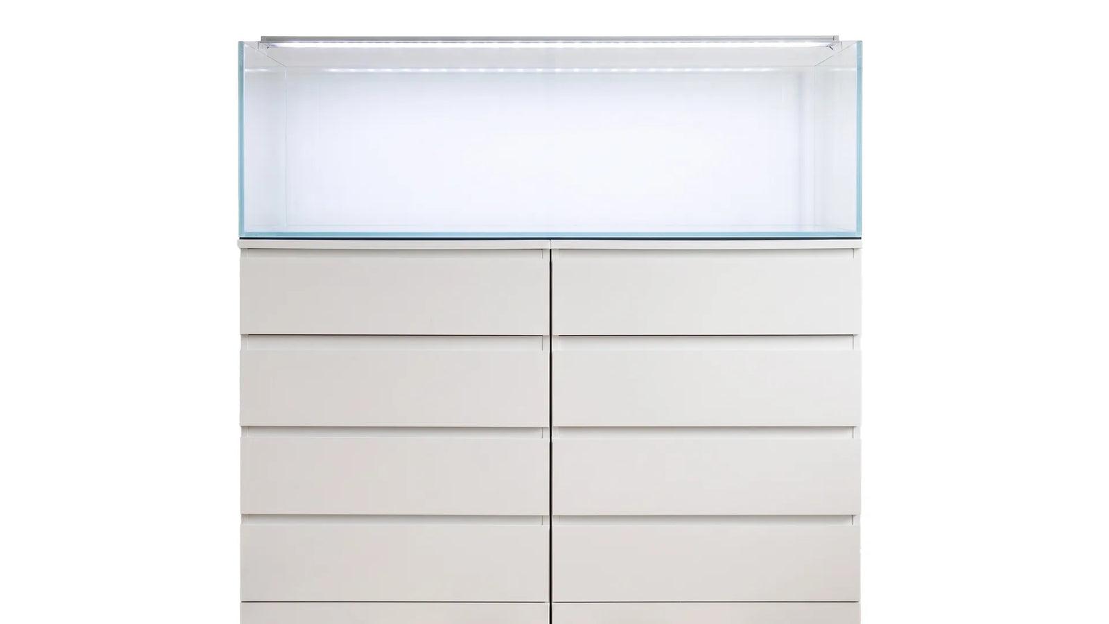 Aquarium 277L für IKEA Kullen mit Sondermaß 140x39,5x50 cm, klarer Silikonverarbeitung und moderner Optik für große Wohnraum Aquarien