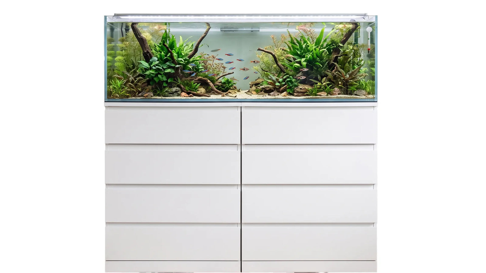 277 Liter Aquarium 140x39,5x50 cm passend für IKEA Kullen mit langer Glasfront und viel Schwimmraum für Zierfische