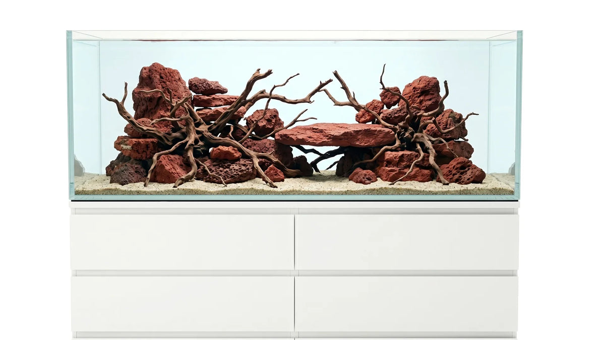 Hardscape in einem 307L Aquarium 160x48x40 cm IKEA Malm