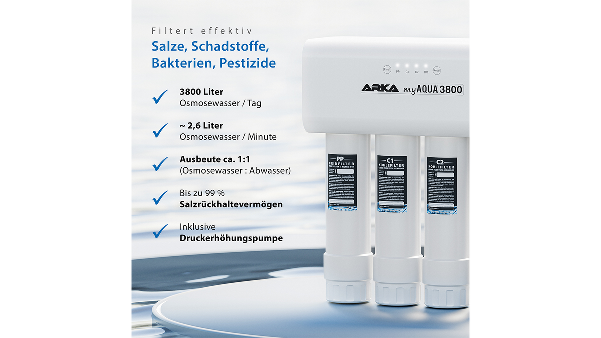 ARKA myAQUA® 3800 Umkehrosmoseanlage - Kostenloser Versand!