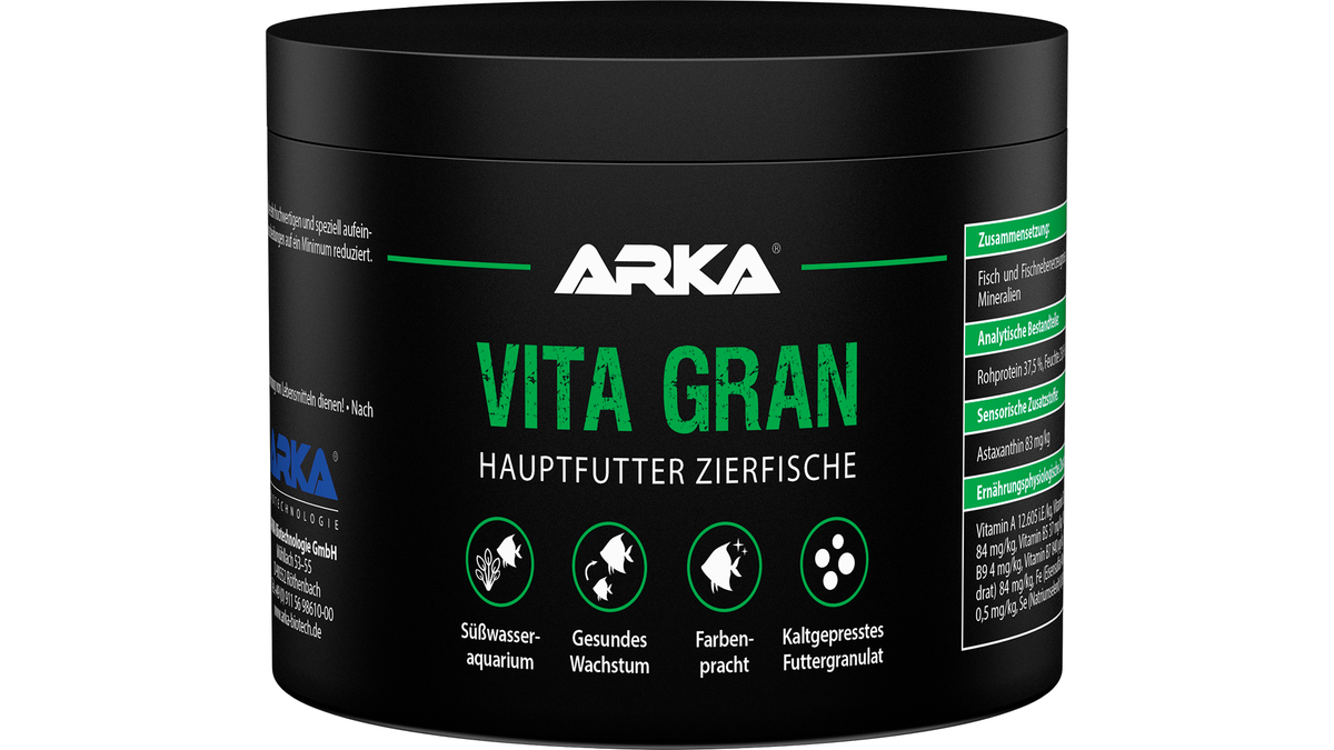 ARKA Vita GRAN - Granulatfutter für Zierfische - Hauptfutter für Zierfische ANGEBOT!