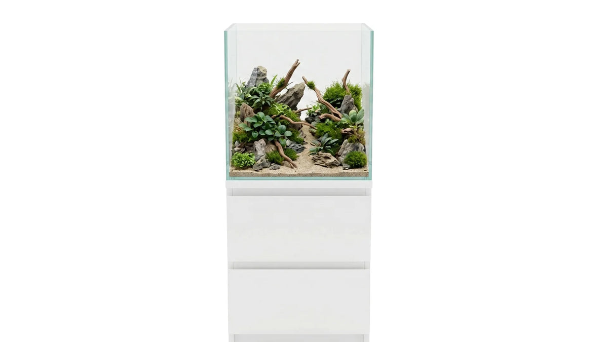 94 Liter Aquarium 40x47x50 cm passend für IKEA Malm mit moderner Glasoptik und kompakter Bauform für Wohnräume