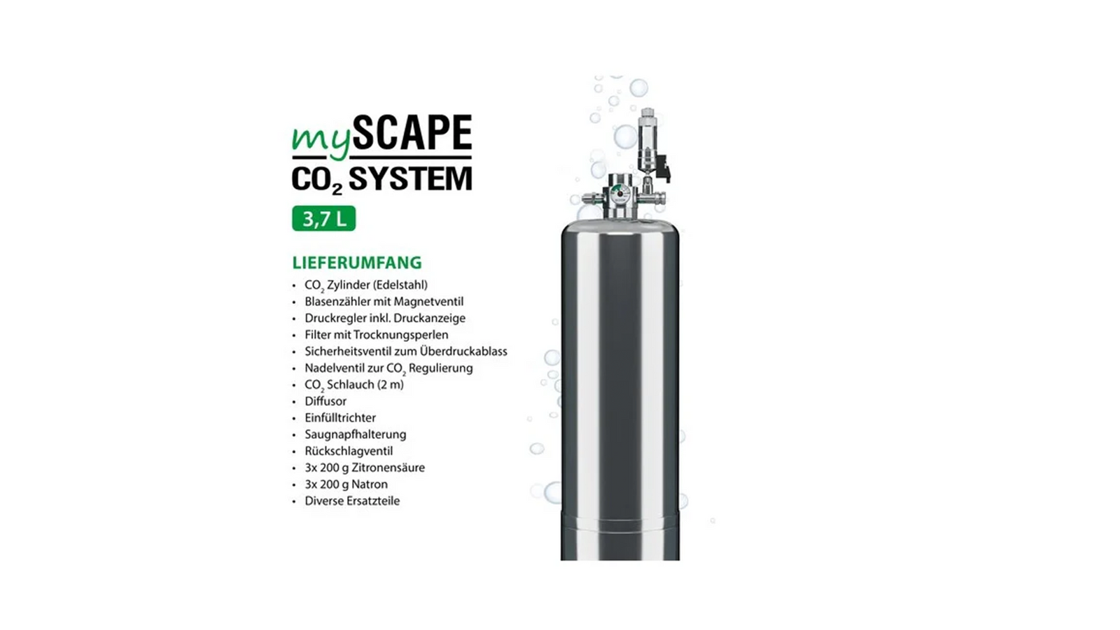 ARKA myScape CO2 System Edelstahl Zylinder
