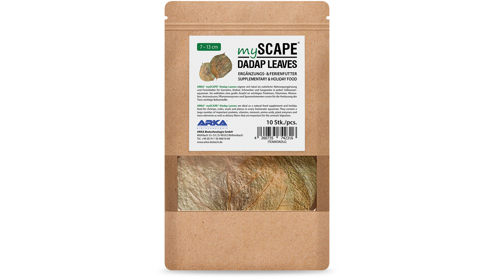 ARKA Dadap-Blätter – Natürliche Nahrungsergänzung für Garnelen