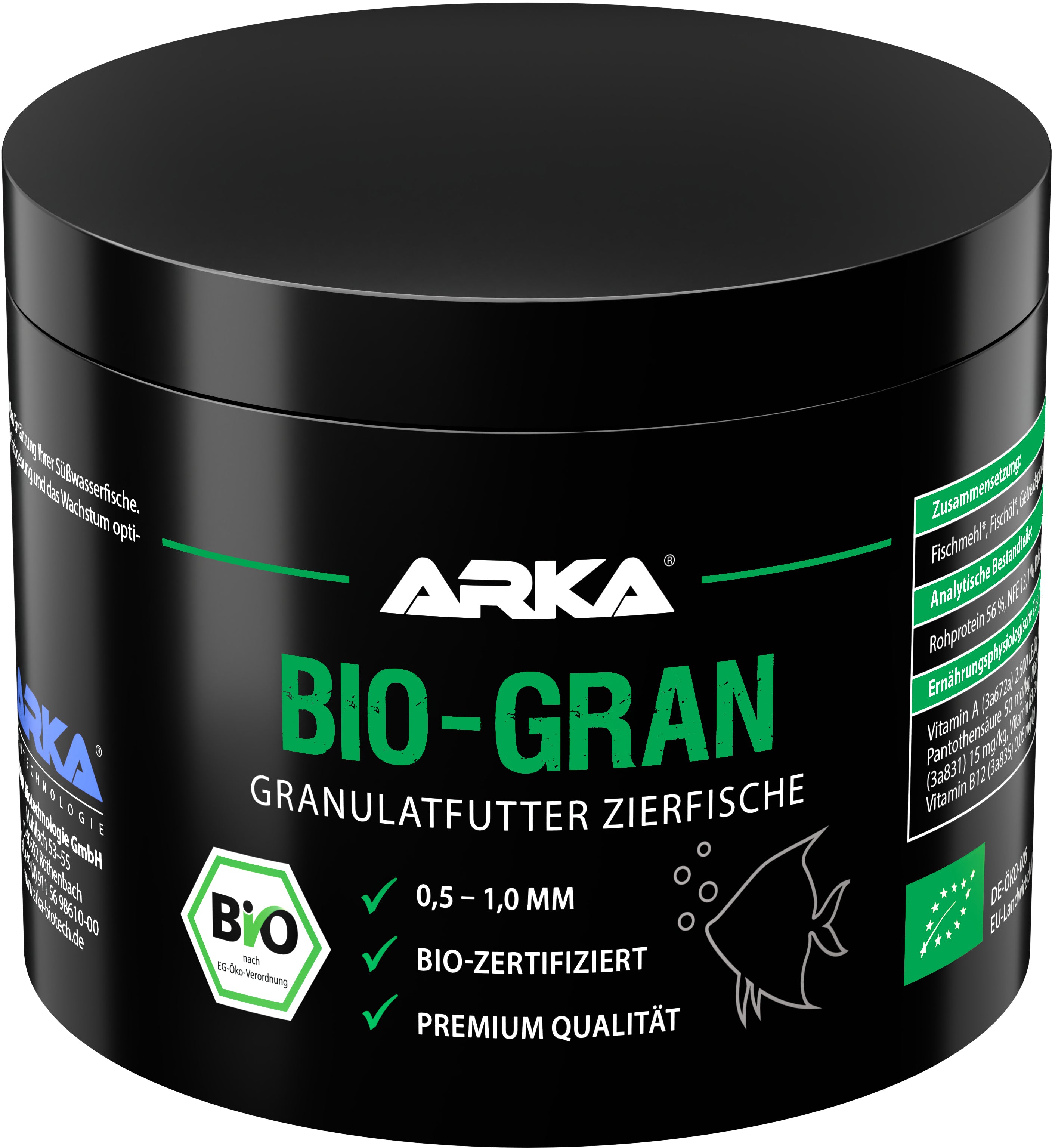 ARKA BIO GRAN - Granulatfutter für Zierfische -  Granulatfutter Zierfische