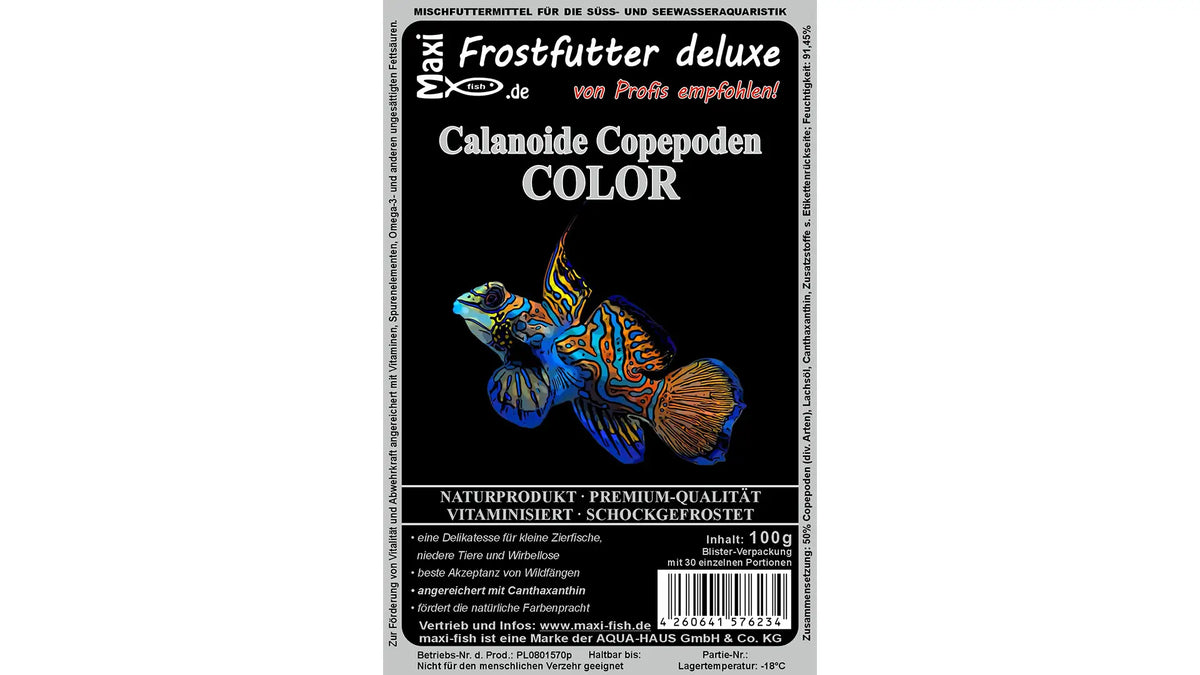 Calanoide Copepoden COLOR - Frostfutter von maxi-fish