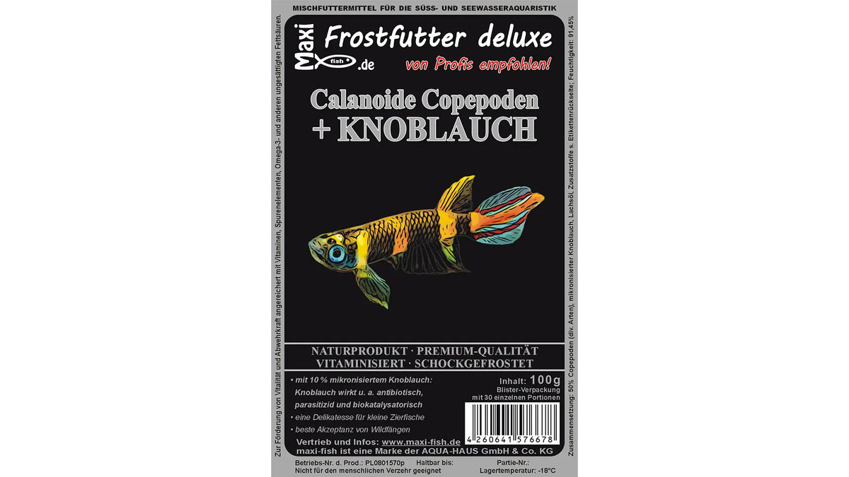 Calanoide Copepoden "KNOBLAUCH" - Frostfutter von maxi-fish