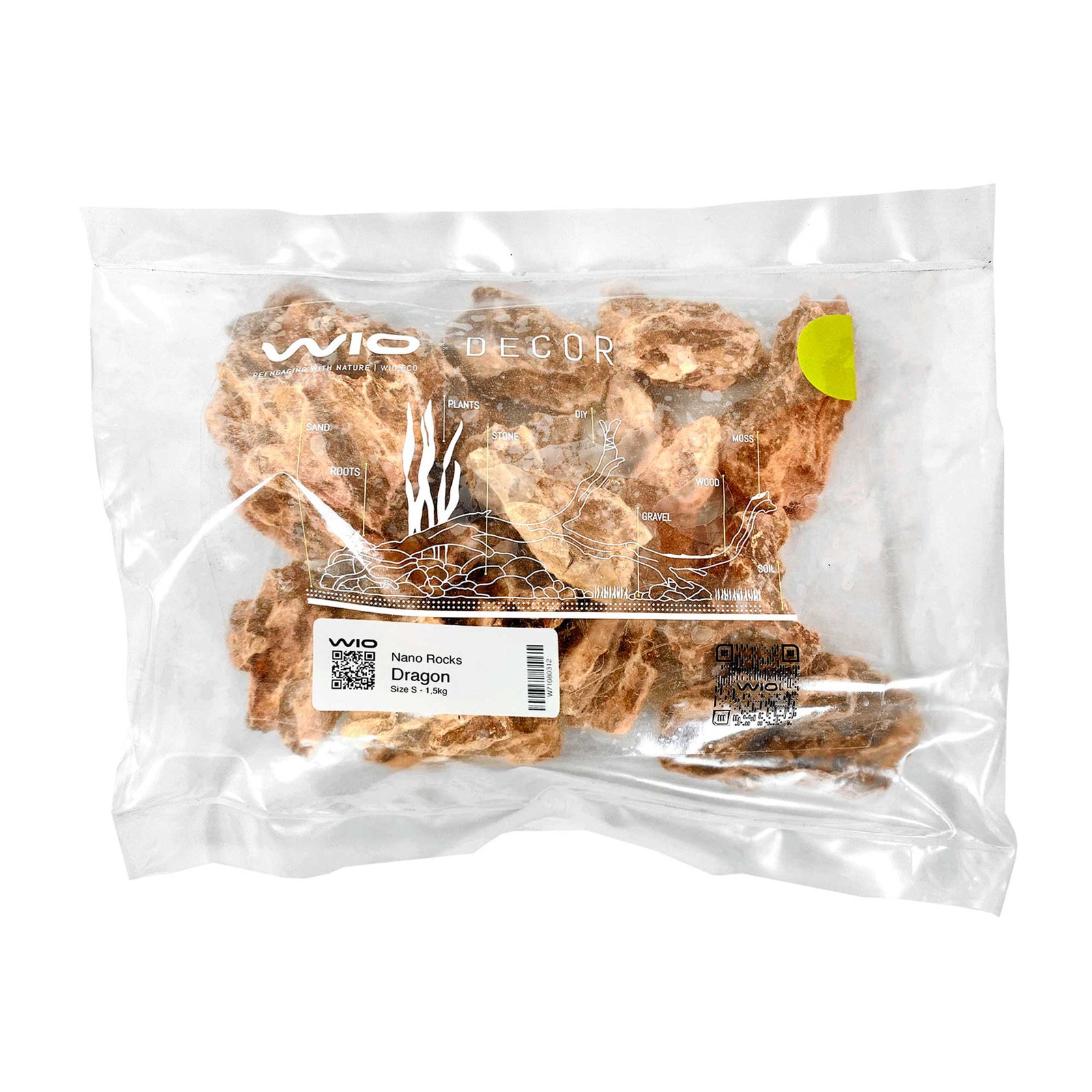 WIOdecor NanoRocks Dragon Nano Rocks 1,5kg für Aquascaping