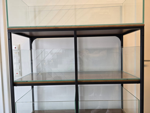 Aquarium für IKEA Fjällbo 79L, 6mm starkes Glas, wandbefestigbare Konstruktion