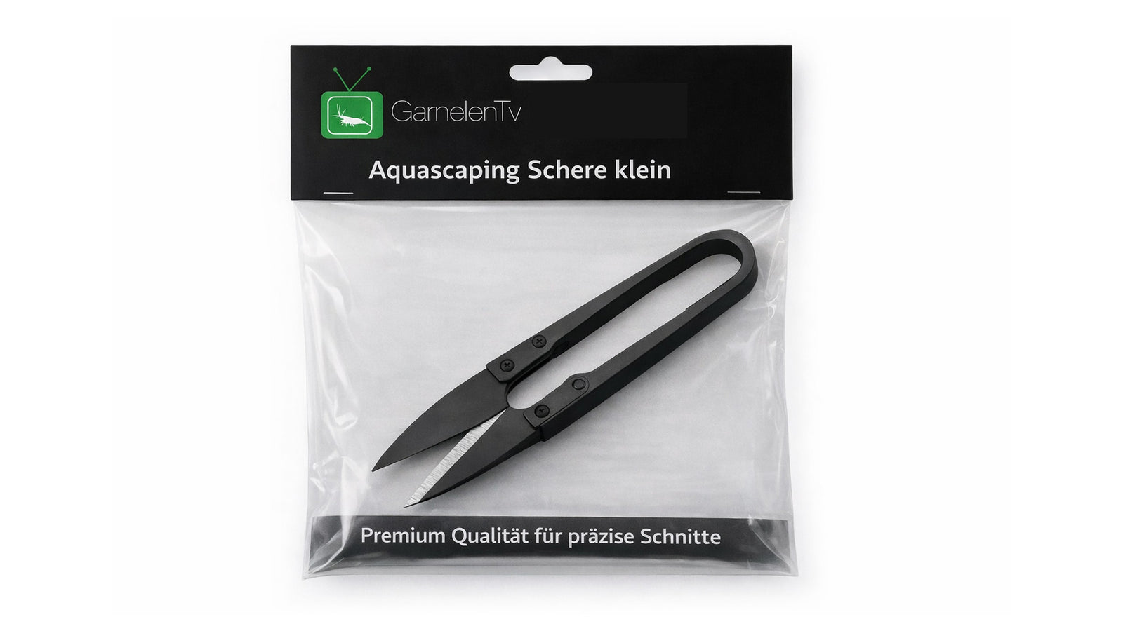 GarnelenTv Premium Aquascaping Schere klein aus Edelstahl für präzisen Pflanzenschnitt bei Aquariumpflanzen und Aquascaping Pflegearbeiten