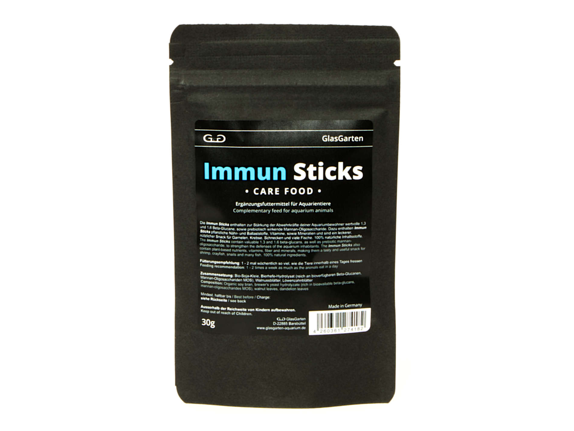 GlasGarten Immun Sticks für Garnelen & Krebse