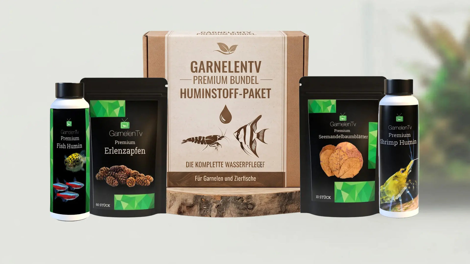 Huminstoff Paket für Garnelen und Zierfische
