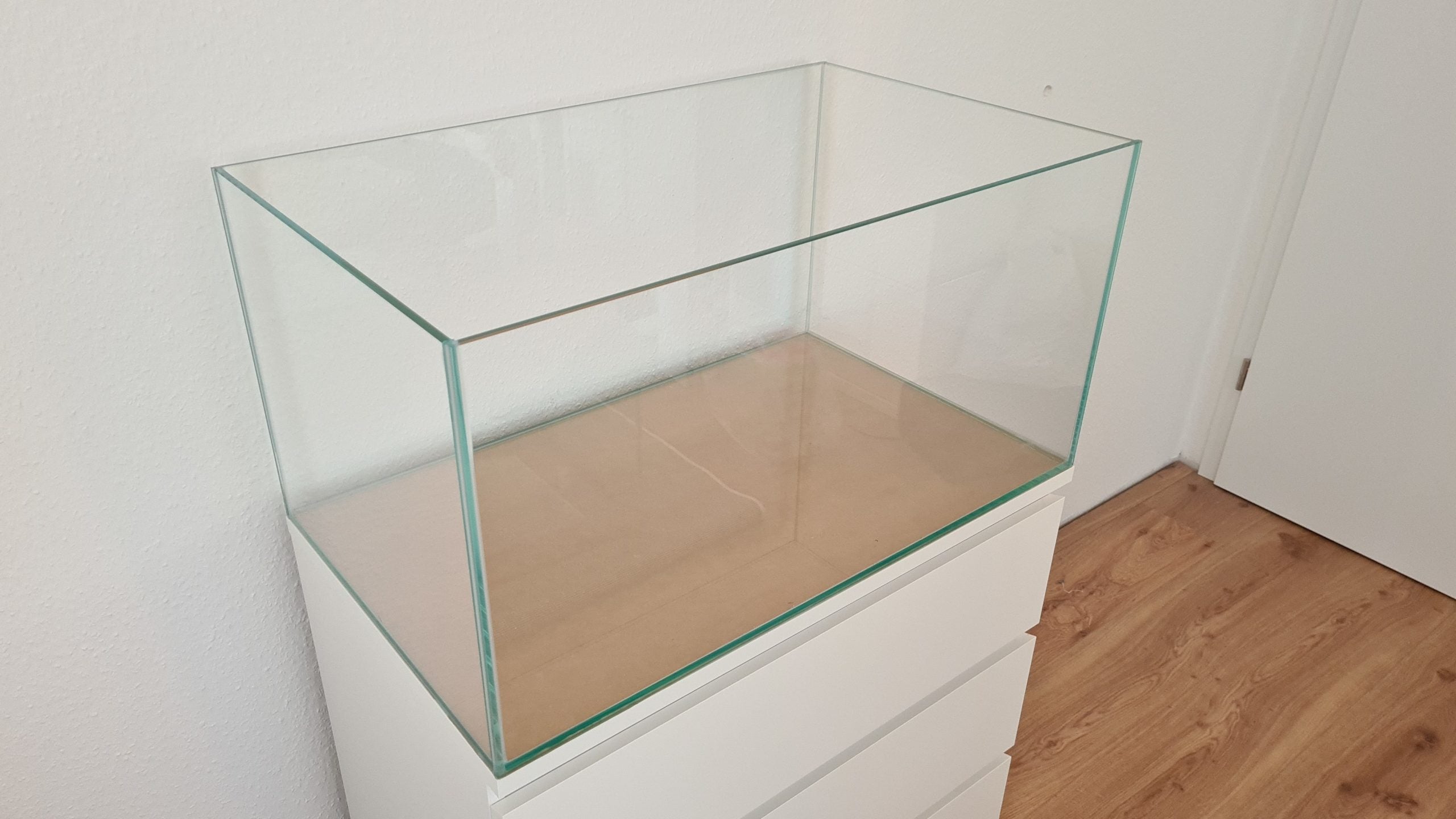 Weißglas-Aquarium 80x48x40cm (LxTxH) 150l für IKEA Malm