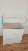 Weißglas-Aquarium 80x48x40cm (LxTxH) 150l für IKEA Malm