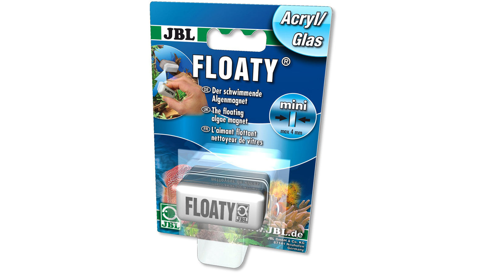 JBL FLOATY Acryl/Glas - GarnelenTv-Shop

JBL FLOATY Magnetreiniger für Aquarien mit Acryl- und Glasscheiben
