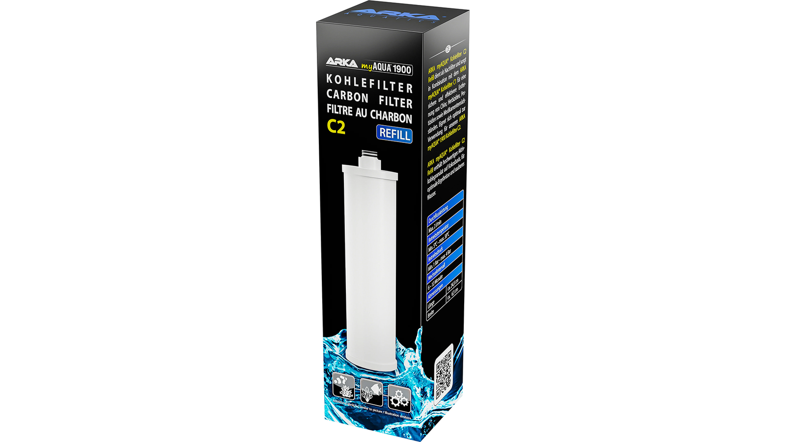 ARKA myAqua 1900 Kohlefilter C2 Refiller für sauberes Wasser