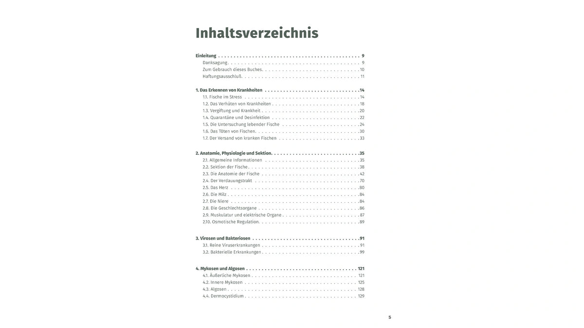 Krankheiten der Zierfische Buch Dieter Untergasser Diagnose Behandlung Dähne Verlag Inhaltsverzeichnis aus dem Buch