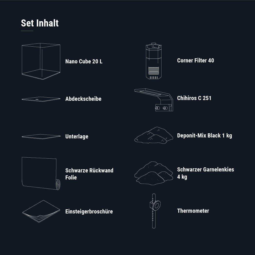 Nano Cube mit Chihiros C-Serie Beleuchtung
