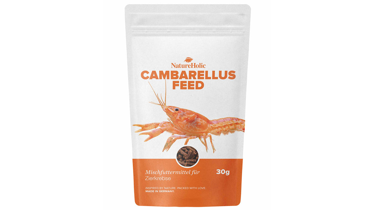 NatureHolic Cambarellusfeed Zwergkrebsfutter 30 g als wasserstabile Softsticks für CPO und weitere Zwergkrebse