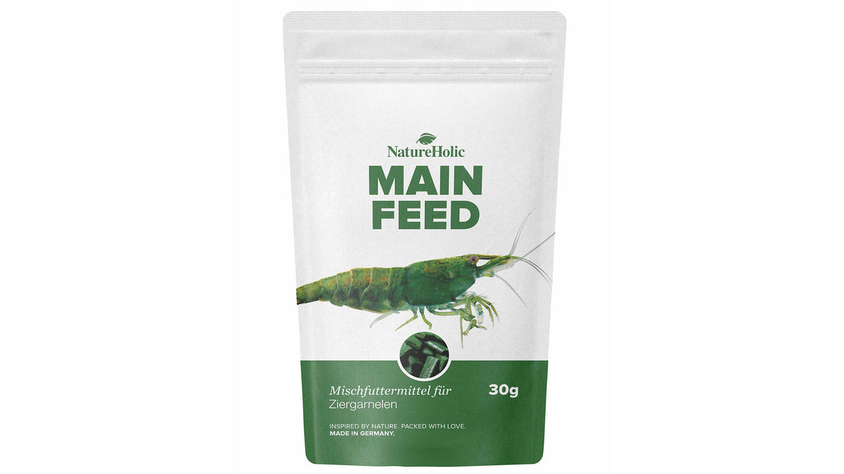 NatureHolic Mainfeed Softpads Garnelenfutter 30 g für Zwerggarnelen im Aquarium