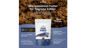 NatureHolic Fanfeed Fächergarnelenfutter 30 g als feines, energiereiches Staubfutter für Fächergarnelen