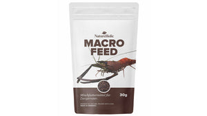 NatureHolic Macrofeed Großarmgarnelen-Futter 30 g als sinkendes Softgranulat für carnivore Großarmgarnelen und Krabben