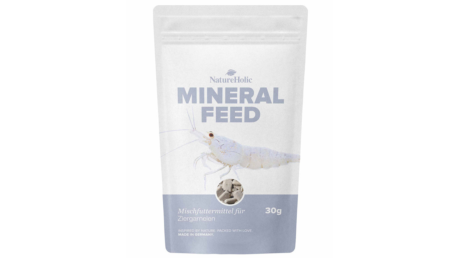 NatureHolic Mineralfeed Garnelenfutter 30 g als mineralreiche Pads für Garnelen, Krebse, Krabben und Schnecken