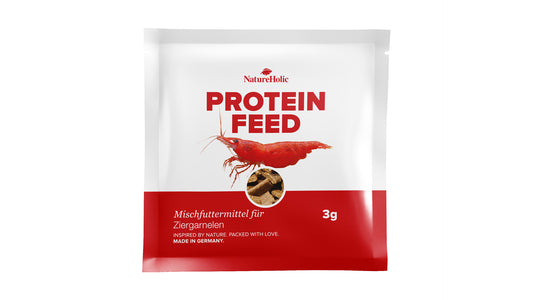 NatureHolic Proteinfeed Garnelenfutter Probepackung 3 g als proteinreiche Softpads für Garnelen, Krebse und Krabben