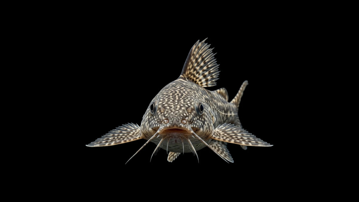 Njassae Fiderbartwels - Synodontis njassae von vorne