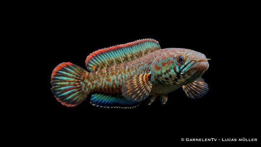 Regenbogen Schlangenkopffisch Channa bleheri 5 bis 6 cm im bepflanzten Aquarium