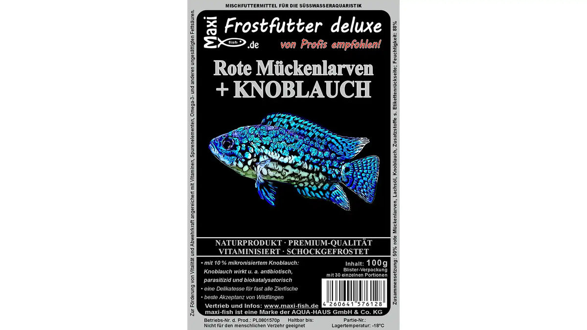 Rote Mückenlarven + Knoblauch - Frostfutter