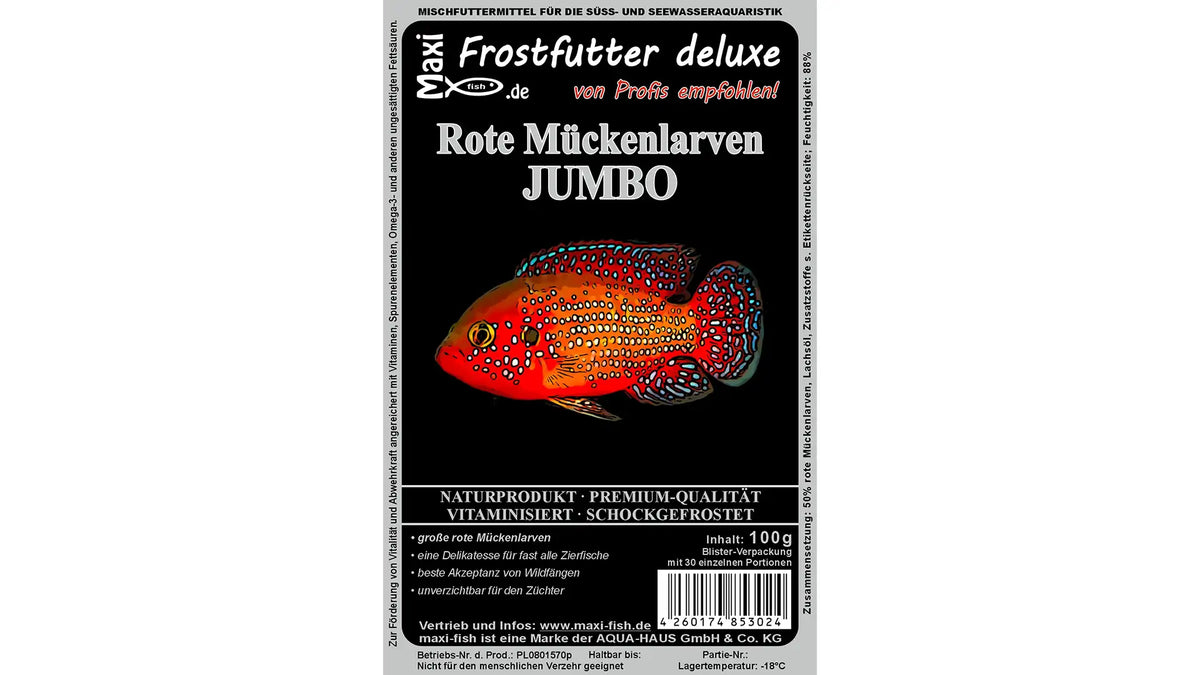 Jumbo-Mückenlarven Frostfutter - Premium Futterqualität