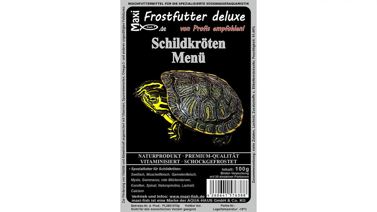 Schildkröten Menü - Frostfutter von maxi-fish | Premium Frostfutter für Wasserschildkröten
