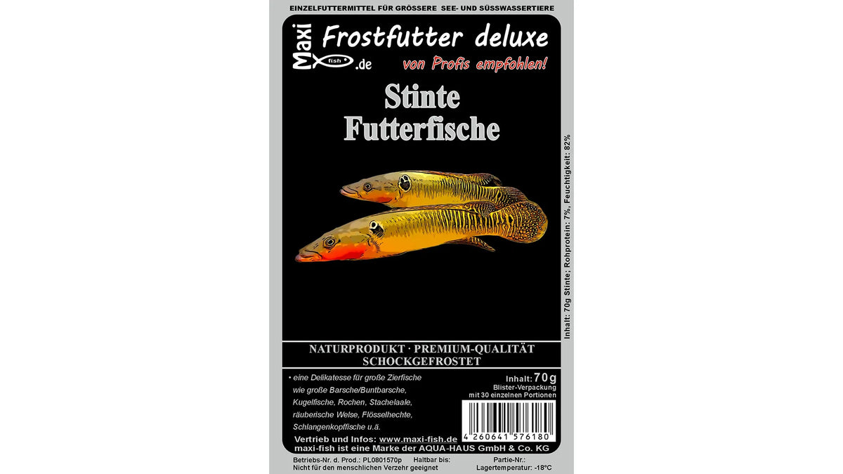 Stinte Futterfische - Frostfutter von maxi-fish | Hochwertige Futterqualität für Raubfische