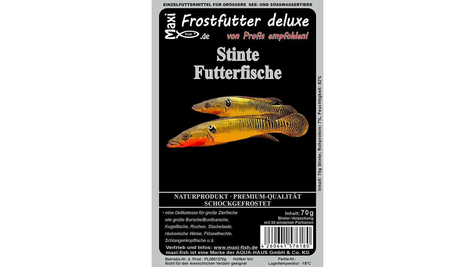 Stinte Futterfische - Frostfutter von maxi-fish | Hochwertige Futterqualität für Raubfische