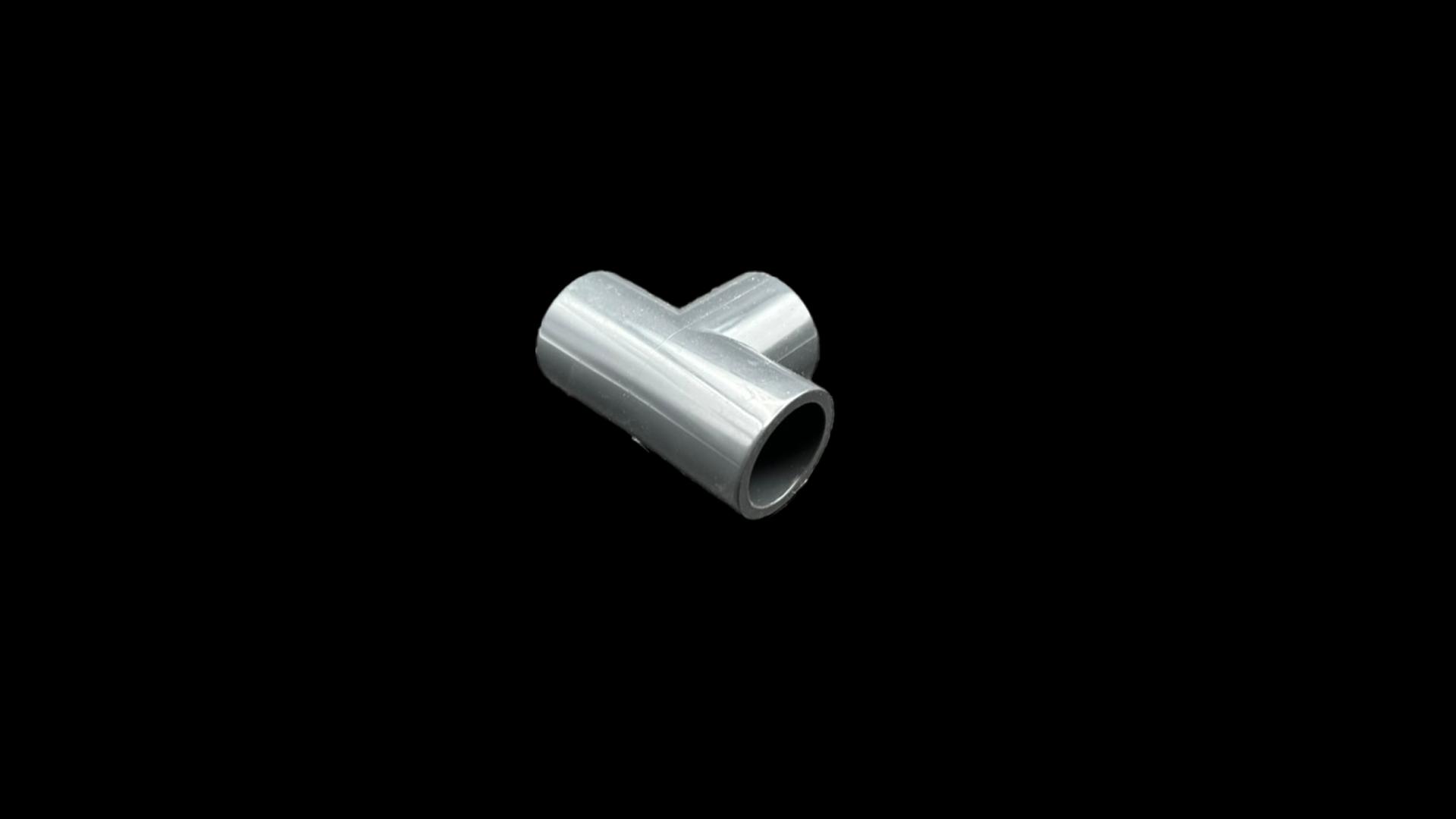 PVC-U T-Stück 90° 3x Klebemuffe Dunkelgrau 25mm