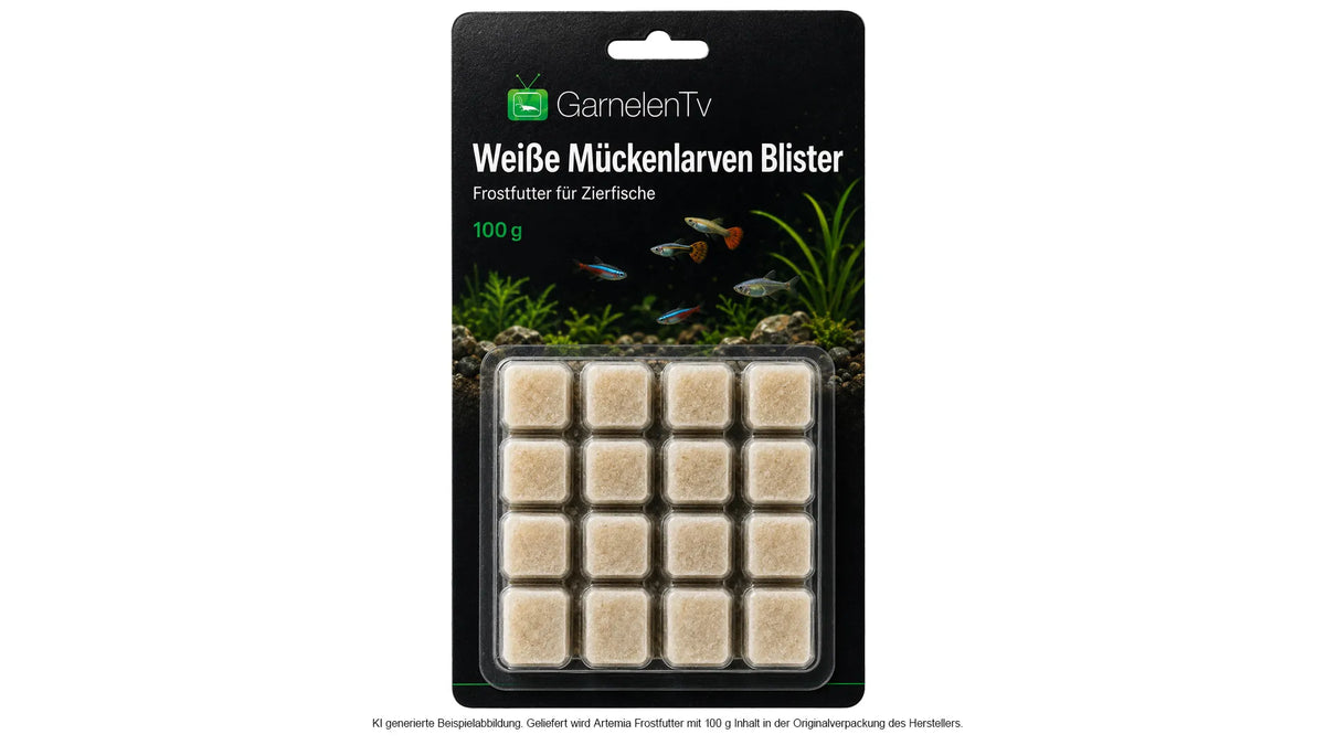 Weiße Mückenlarven Blister 100 g - Frostfutter