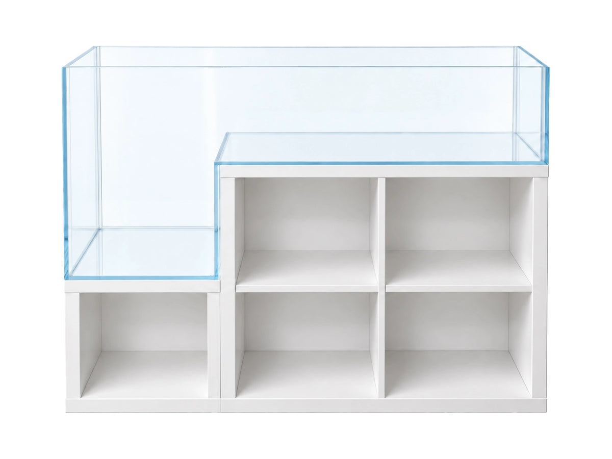 Weißglas-Aquarium 117,5x39x65,5/30cm (LxTxH) DropOff 194l für IKEA Kallax - Versandkostenfrei!