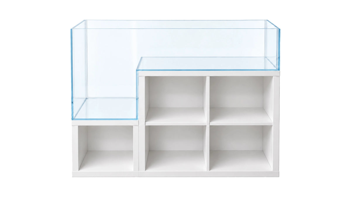 Weißglas-Aquarium 117,5x39x65,5/30cm (LxTxH) DropOff 194l für IKEA Kallax - Versandkostenfrei!