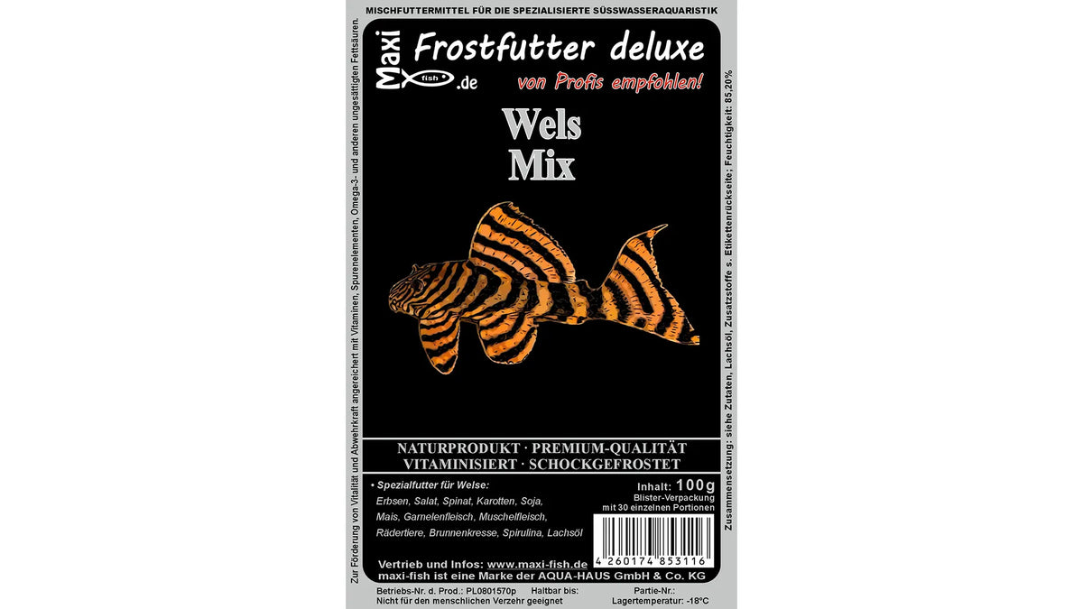 Wels Mix Frostfutter von maxi-fish - Hochwertige Nahrung für Bodenfische