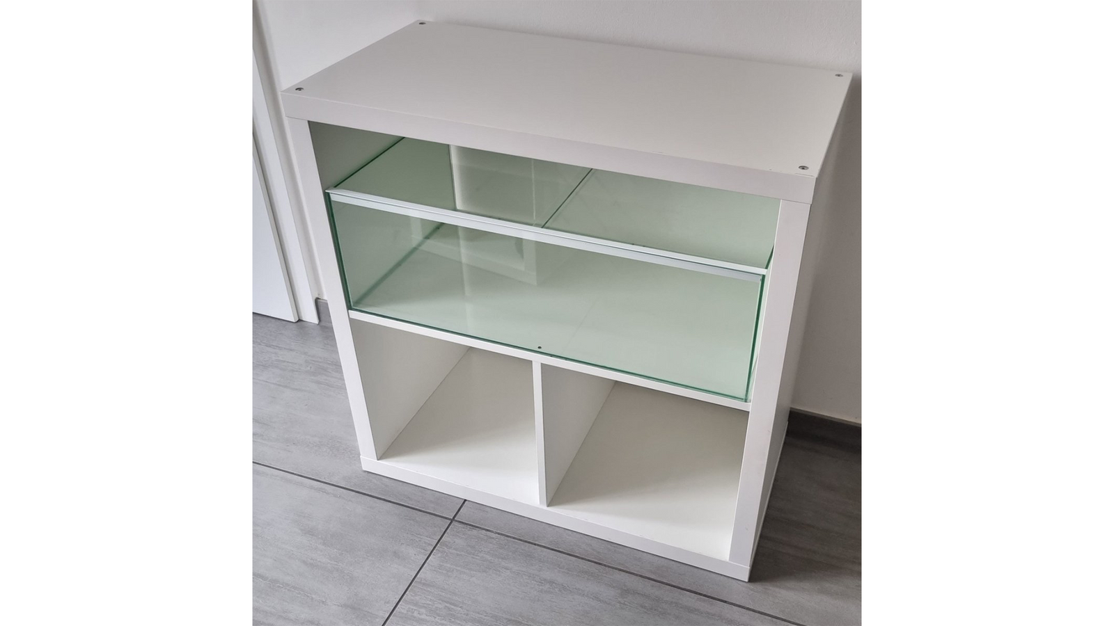 Aquarium 68x38x22cm (LxTxH) 57l für IKEA Kallax - GarnelenTv-Shop
57L Glas-Aquarium für IKEA Kallax Regal

57l Aquarium für IKEA Kallax Doppelfach

