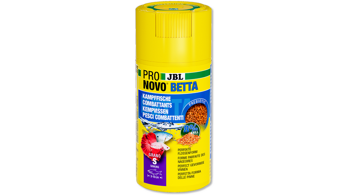 Sinkendes Granulat von JBL PRONOVO BETTA GRANO im Wasser