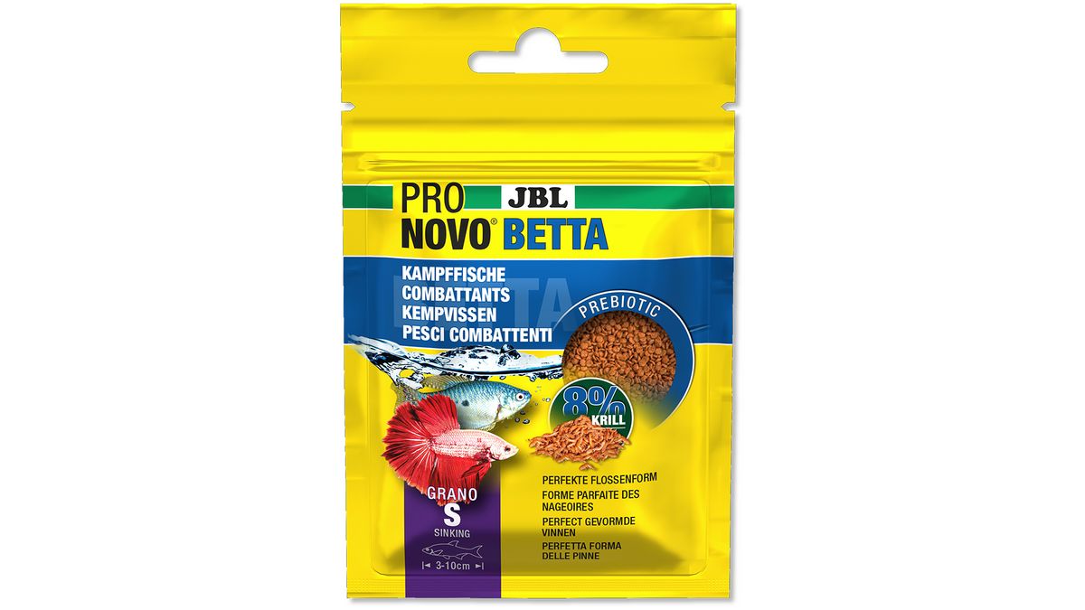 Kampffisch frisst JBL PRONOVO BETTA GRANO im Aquarium